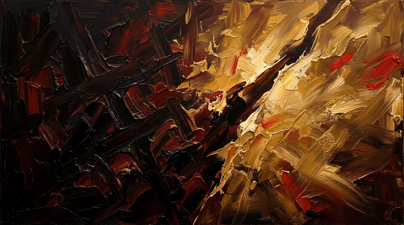 Abstract light and shadow, symbolic of oppression versus freedom