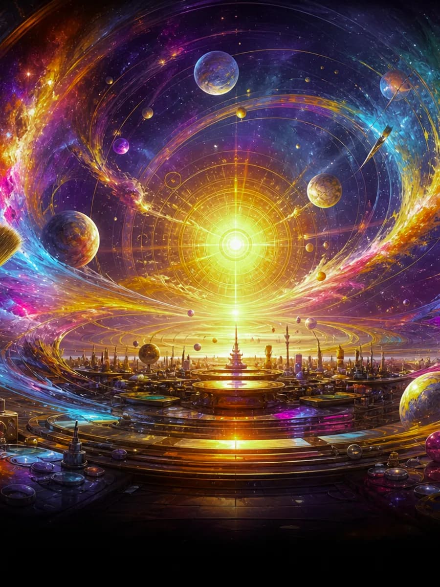 Cosmic art studio representing founder-led creative engineering